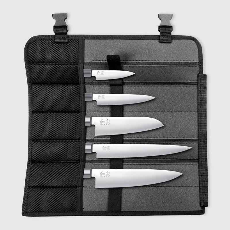 Wasabi Black 5Pc Kit Bag Set - European Blade Shapes