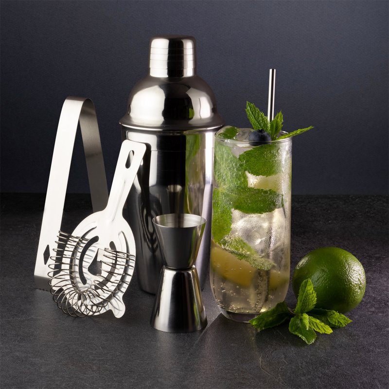 Taproom 5 Piece Stainless Steel Cocktail Set