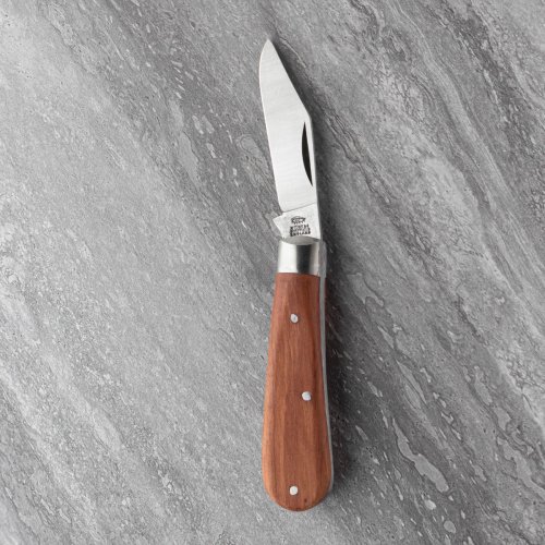 Sheffield Made Hardwood Handle Clip Point Pocket Knife - 2¼" / 5.7cm Blade