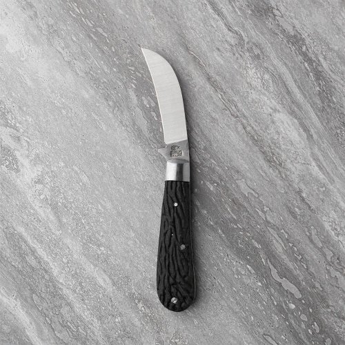 Sheffield Made Peach Pruner Pocket Knife Black Imitation Stag - 2½" / 6cm Blade