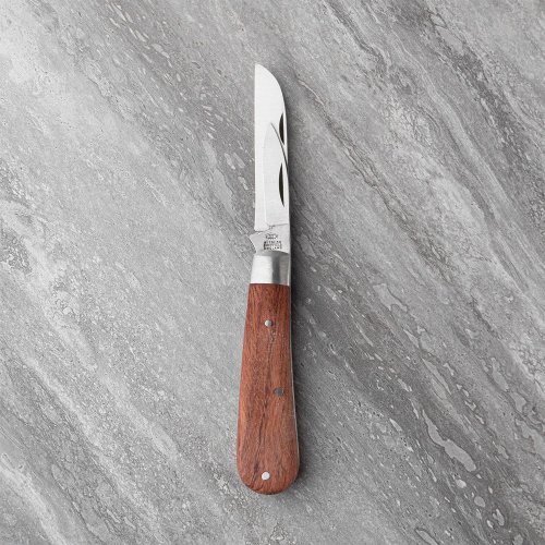 Sheffield Made Twin Blade Hardwood Handle 6.2cm Lambfoot & 4cm Penknife Blades