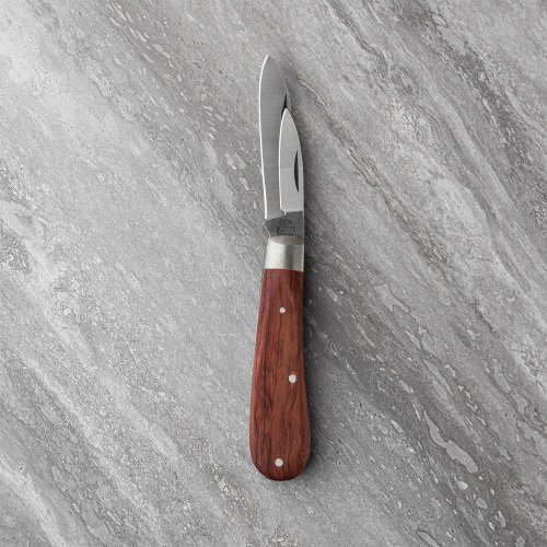 Sheffield Made Twin Blade Hardwood Handle 6.2cm Spearpoint & 4cm Penknife Blades