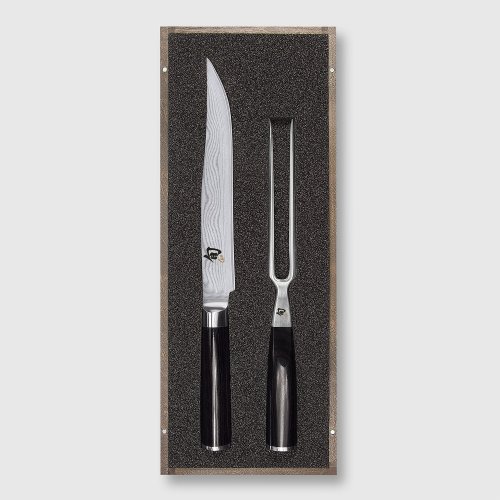 Shun Classic Carving Knife & Fork Set