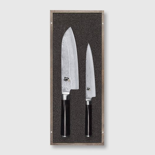 Shun Classic 15cm utility & 16cm Santoku Knife Set