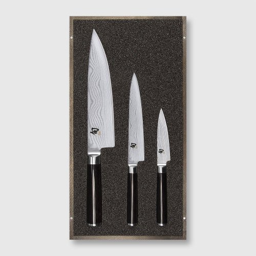 Shun Classic 8.5cm Paring, 15cm Utility & 20cm Chef's Knife Set