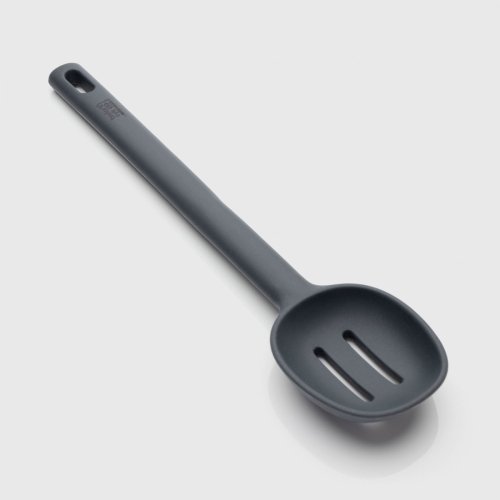 Juno Silicone Slotted Spoon 28cm Slate Grey