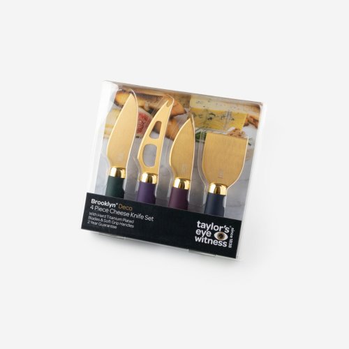 Brooklyn Rose Gold 4 Piece Cheese Knife Set