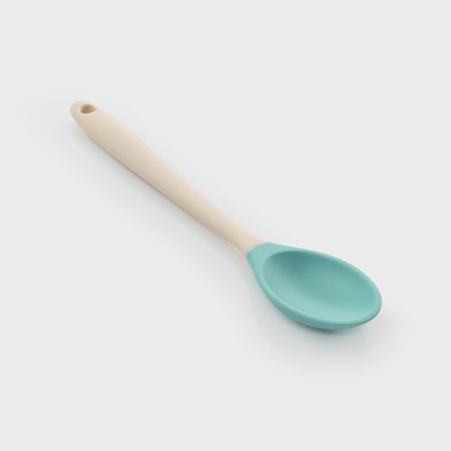 Two-Tone Buttermilk & Turquoise Mini Silicone Spoon