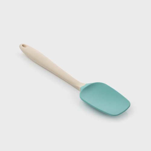 Two-Tone Buttermilk & Turquoise Silicone Spatula Spoon