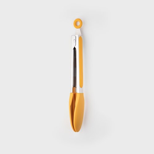 Stainless Steel Silicone Tongs Mustard