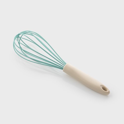 Two-Tone Buttermilk & Turquoise Silicone Whisk