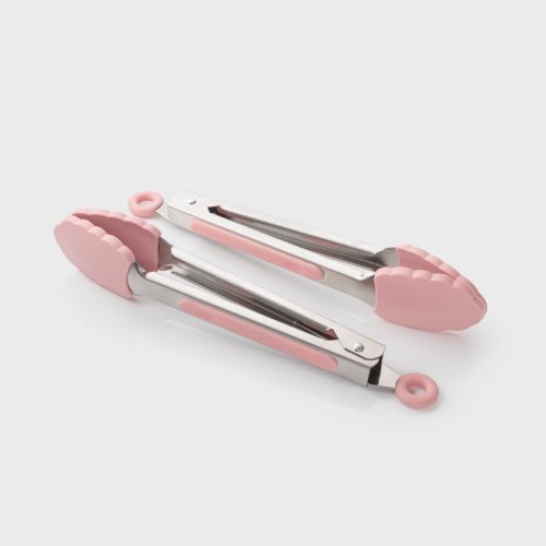 Set of Two Cherry Blossom Mini Stainless Steel Tongs
