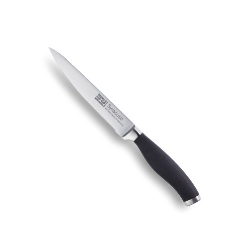 Syracuse Soft Grip Black Serrated Utility Knife 13cm