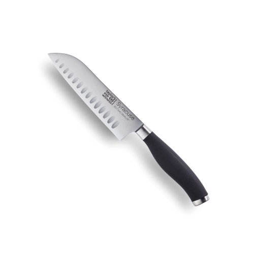 Syracuse Soft Grip Black Santoku Knife 13cm