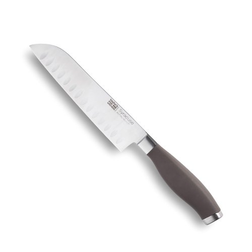 Syracuse Soft Grip Grey Santoku Knife 18cm