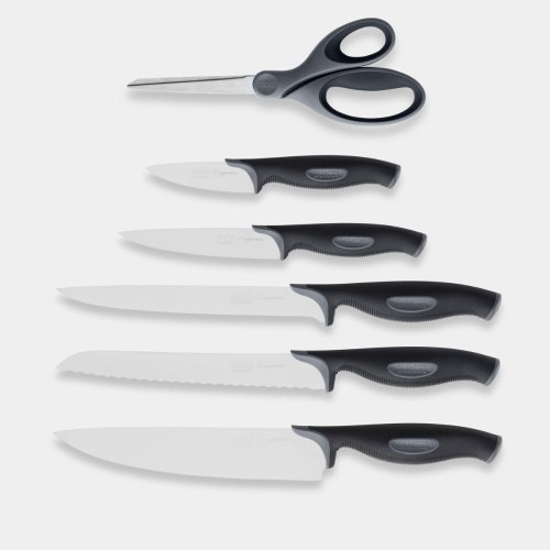 Sabatier Professional L'Expertise 6 Piece Paring, All Purpose, Carving, Bread & 20cm Chef's Knife Set with General Purpose Scissors