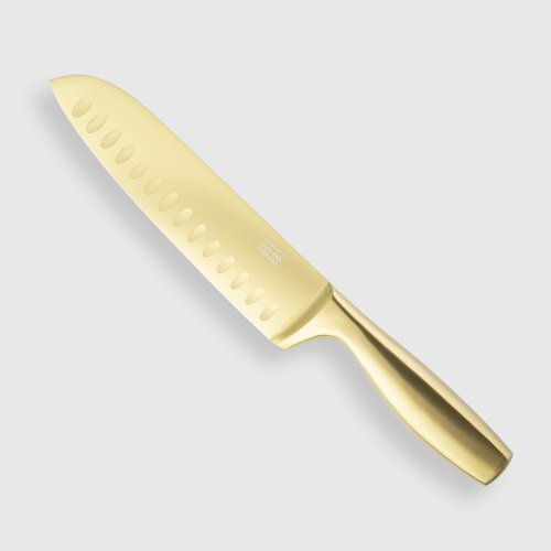 Satin Gold Santoku Knife 17.5cm