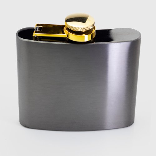 Taproom Black & Brass Hip Flask 140ml / 5oz
