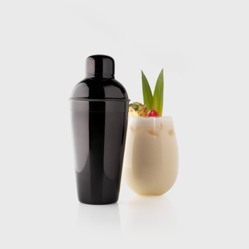 Taproom 500ml Cobbler Cocktail Shaker, Black